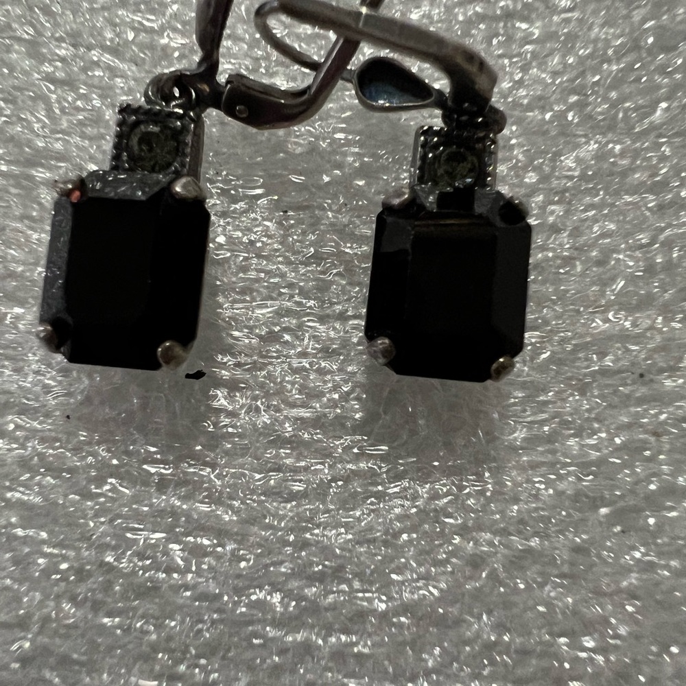 String Silver Tested With Black Stone Beautiful E… - image 7